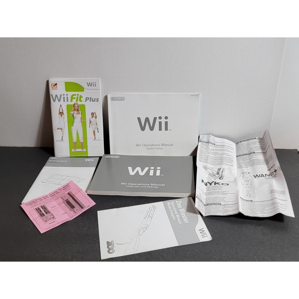 Wii Console Operations Manuals System Setup Remote Manuals Mixed Lot
